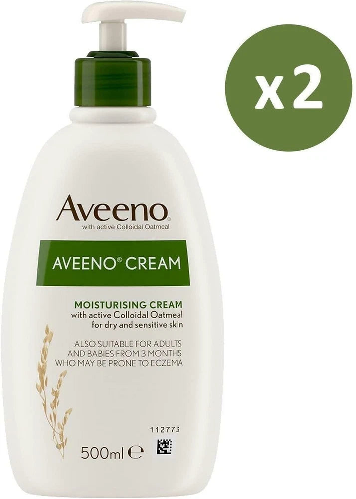 Aveeno Daily Moisturising Cream 500ml (Pack of 2)