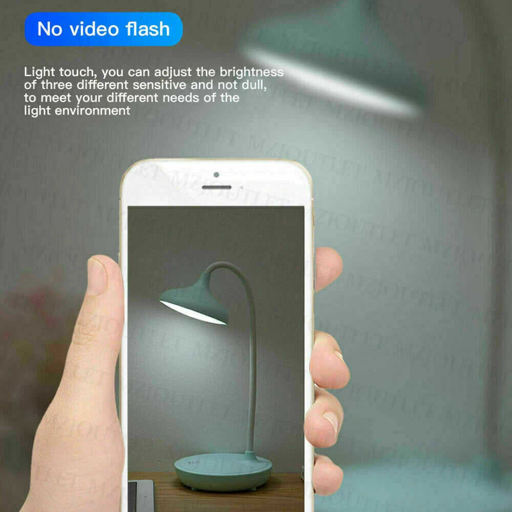 20 LED Flexible Touch Desk Light Bedside Reading Lamp Dimmable USB Rechargeable