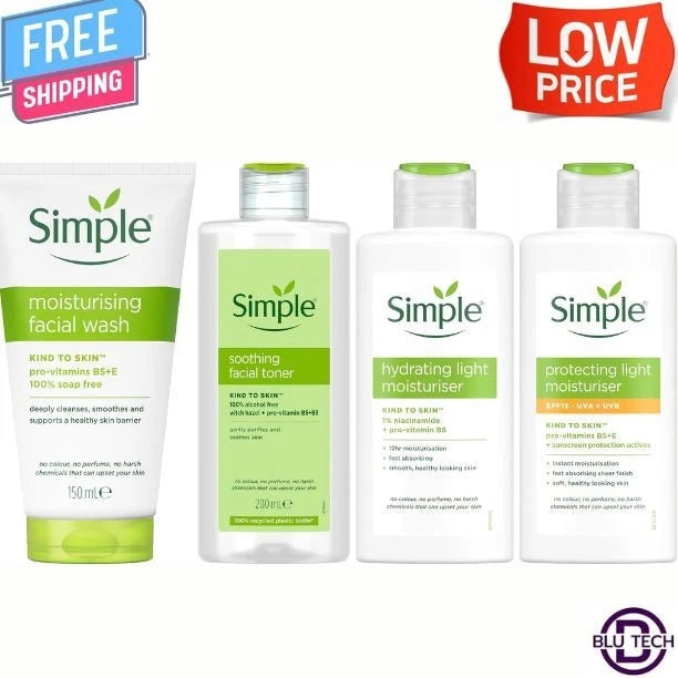Simple Kind to Skin Facial Care Products