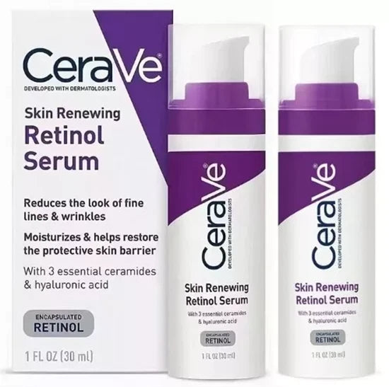 2X CeraVe Skin Renewing Retinol Resurfacing Hydrating Acid Serum Cream 30ml UK