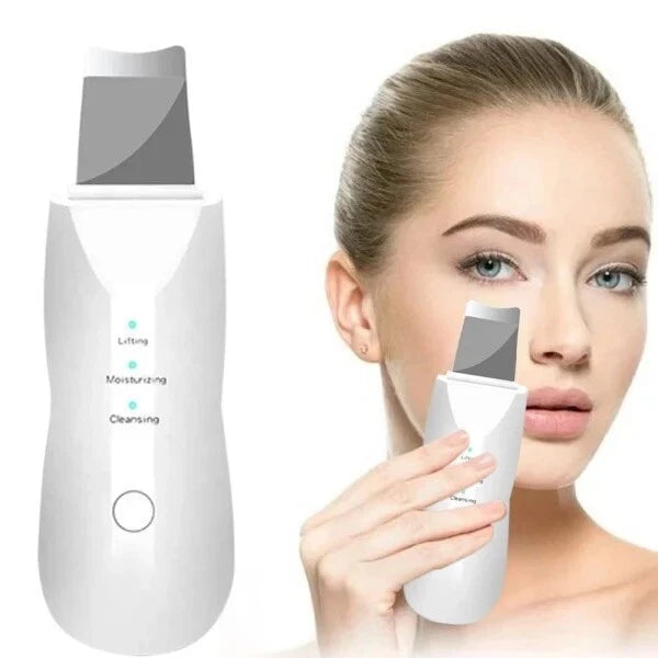 Facial Skin Scrubber, Ultrasonic Skin Spatula Face Blackhead Remover Machine🇬🇧