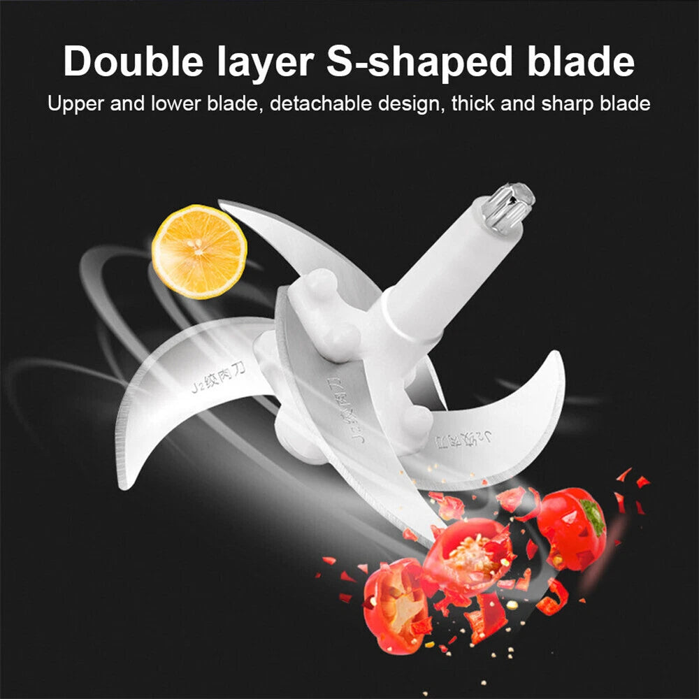 2L Electric Meat Grinder Mincer Mixer Home Blender Mini Food Chopper Processor