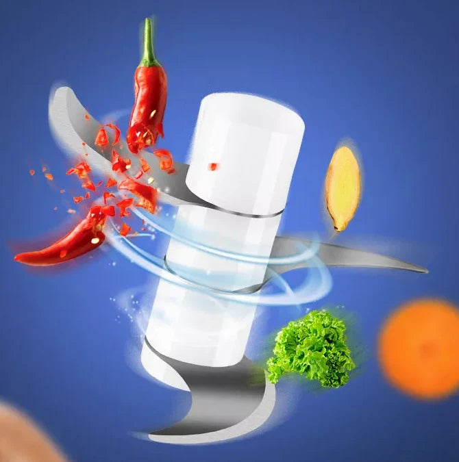 Portable Mini Food Chopper Blender Processor - 250ML - Wireless - USB - 3 Blades