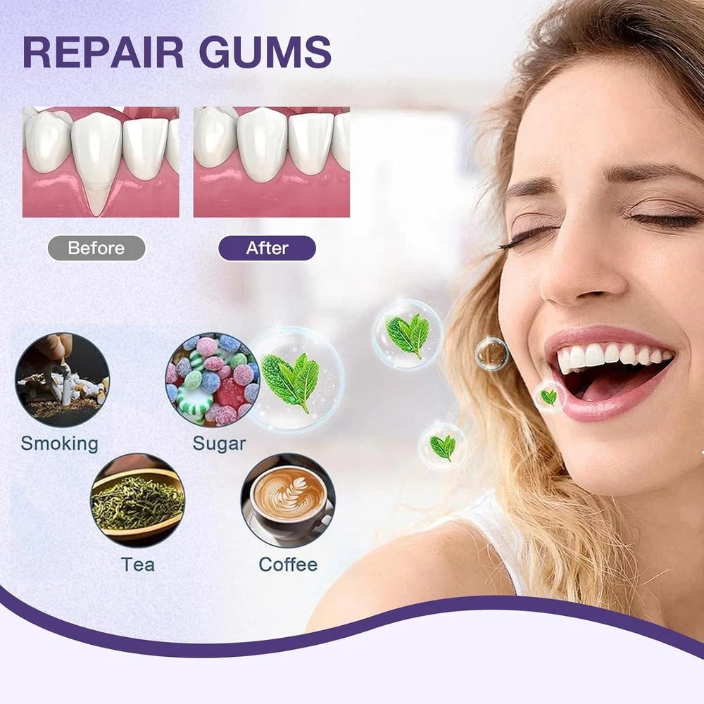 3 Pcs Gum Repair Gel, Mullein Gum Repair Gel, Mullend Gum Repair Cleaning Stain