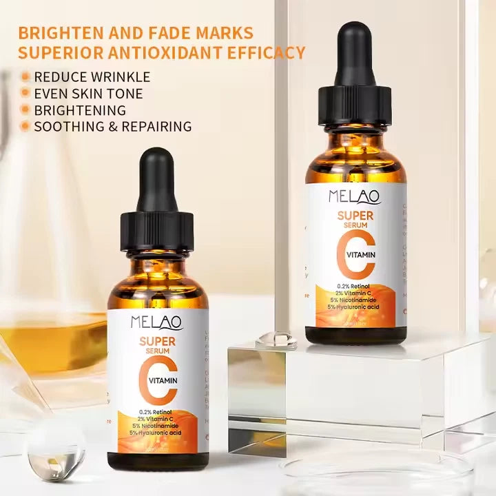 Melao Vitamin C Super Serum Retinol Hyaluronic Acid & Nicotinamide