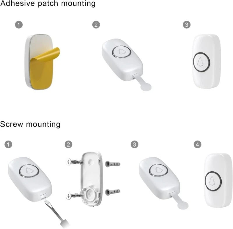 Wireless Doorbell Kit - IP55 Waterproof, 300M Range, 52 Melodies | 18% Off