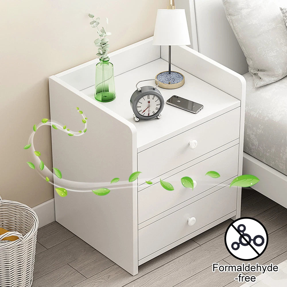 3 Drawer Wooden Bedroom Bedside Cabinet Furniture Storage Nightstand Side Table