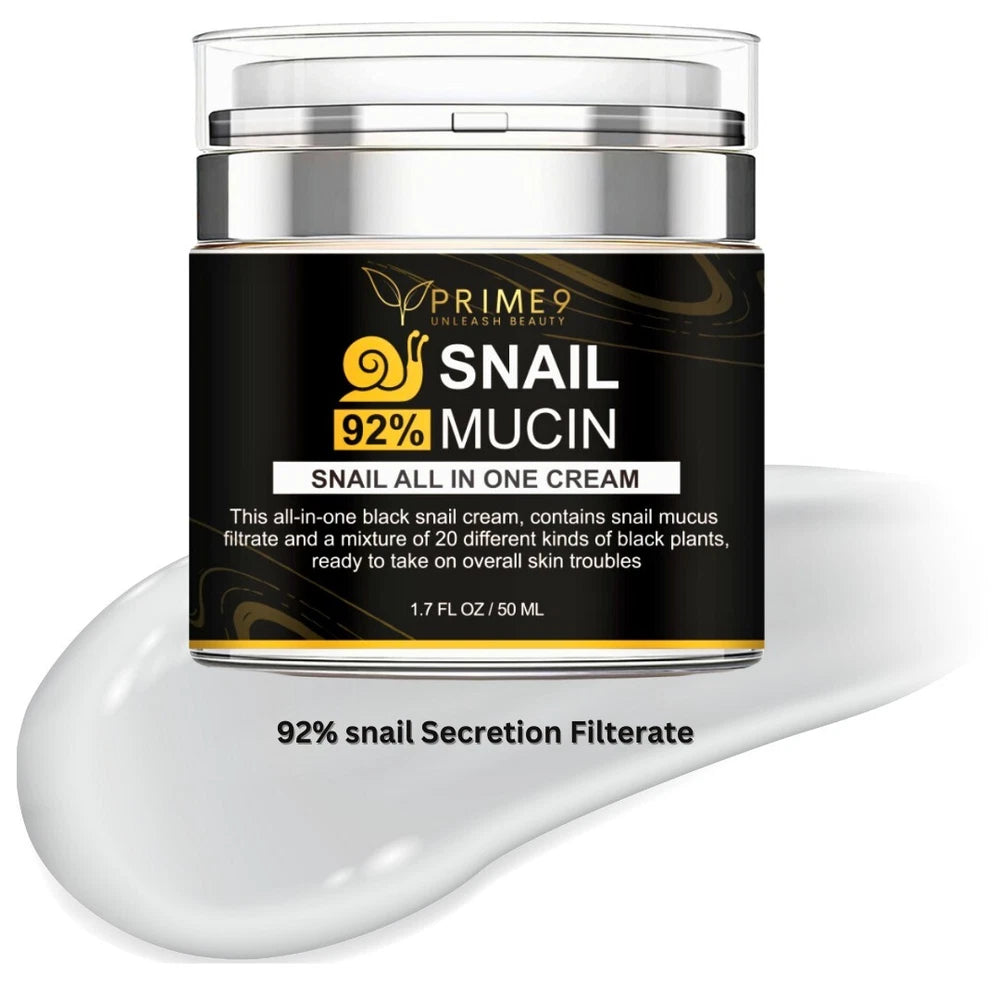 Prime9 Face Moisturiser with Snail Mucin Extract, All in One Snail Repair Cream.
