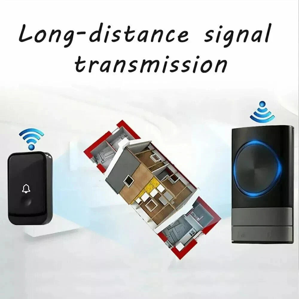 Wireless Door Bells Waterproof 1000ft Long Range Plug in Home Cordless Doorbell