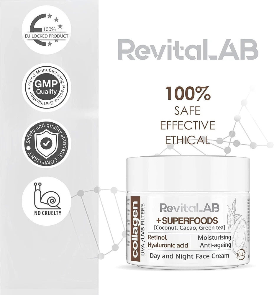 Anti Wrinkle Collagen Retinol FACE LIFT CREAM Hyaluronic Acid Day & Night skin