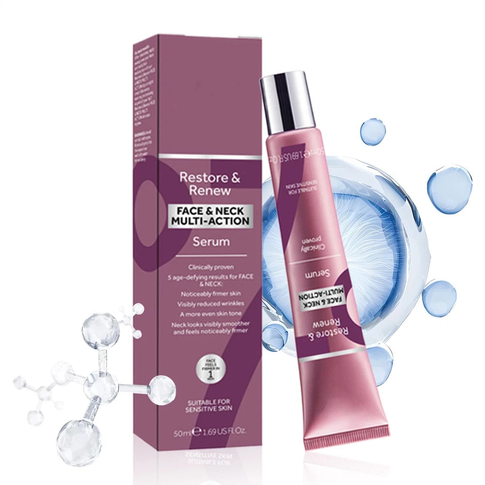 No7 Restore and Renew Neck & Multi Action Serum 50ml