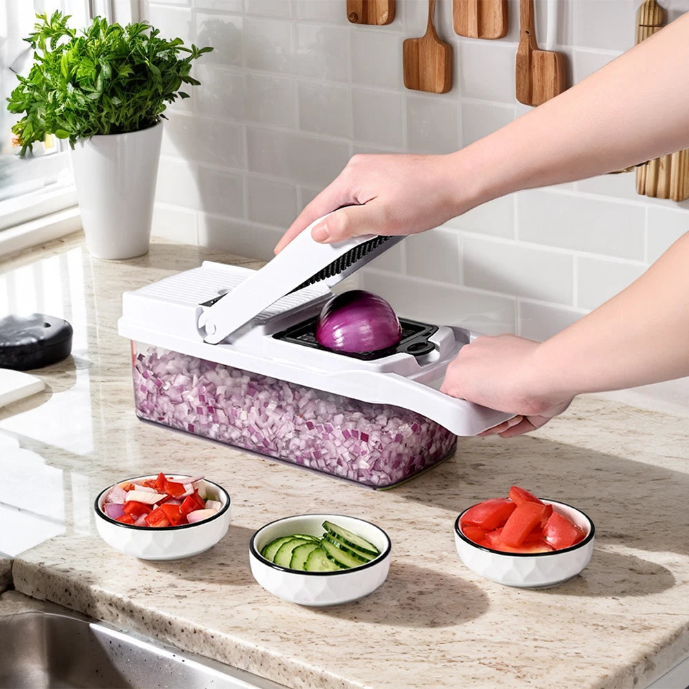 21 in 1 Vegetable Chopper Salad Fruit Mandolin Slicer Food Dicer Cutter Peeler
