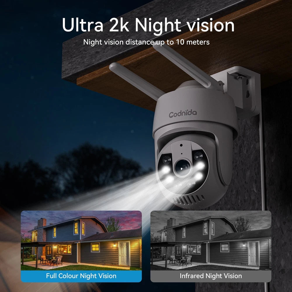 3MP WIFI IP Camera Wireless Outdoor CCTV HD PTZ Smart Home Security IR Camera