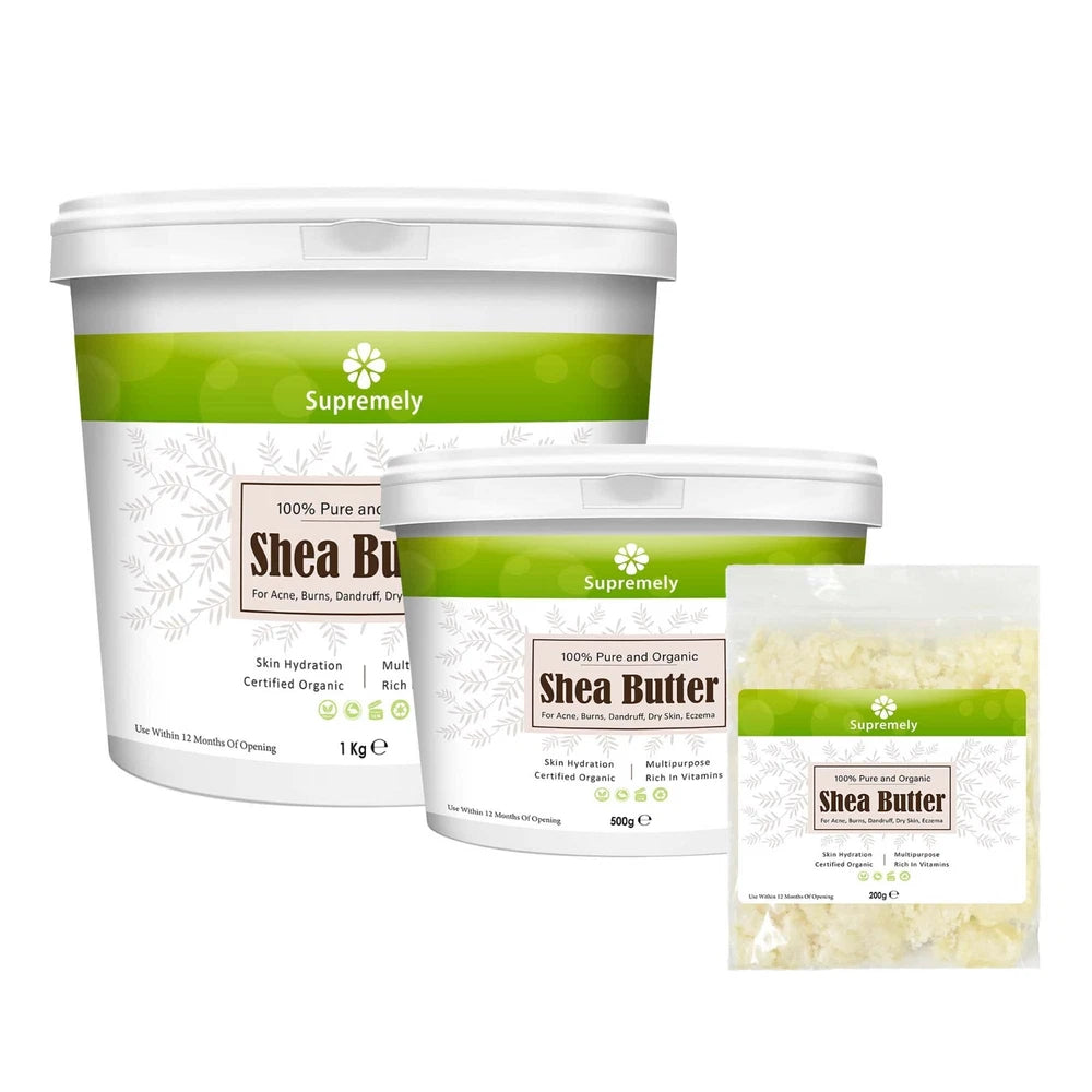 ORGANIC SHEA BUTTER, 100% Food Grade Organic Unrefined Raw & Pure 500g, 200g 1KG