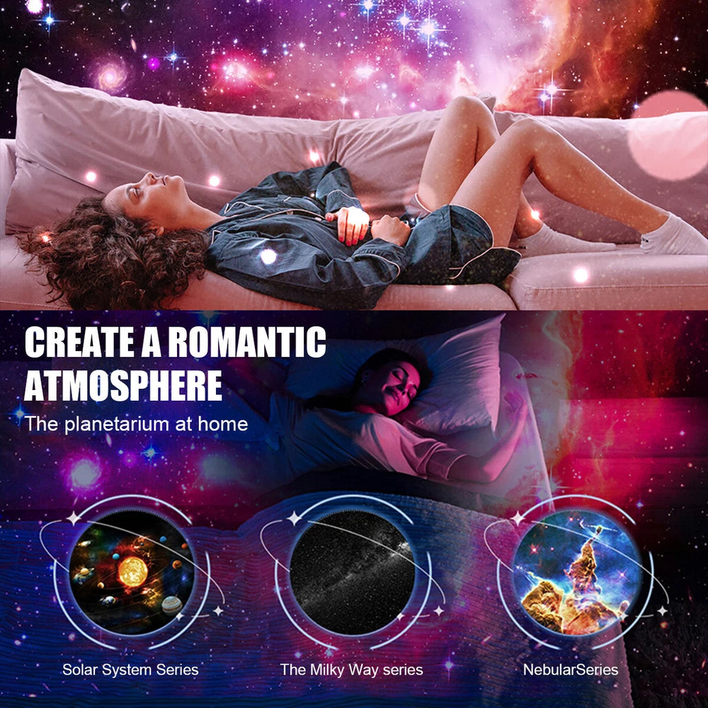 Planetarium Starry Galaxy Projector Rotating Night Light Space Nebula Star Lamp