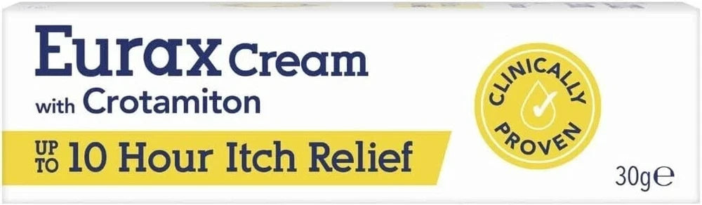 Eurax Itch Relief Dry Skin, Allergic Rash, Chickenpox, Anti-Itch Cream 30g