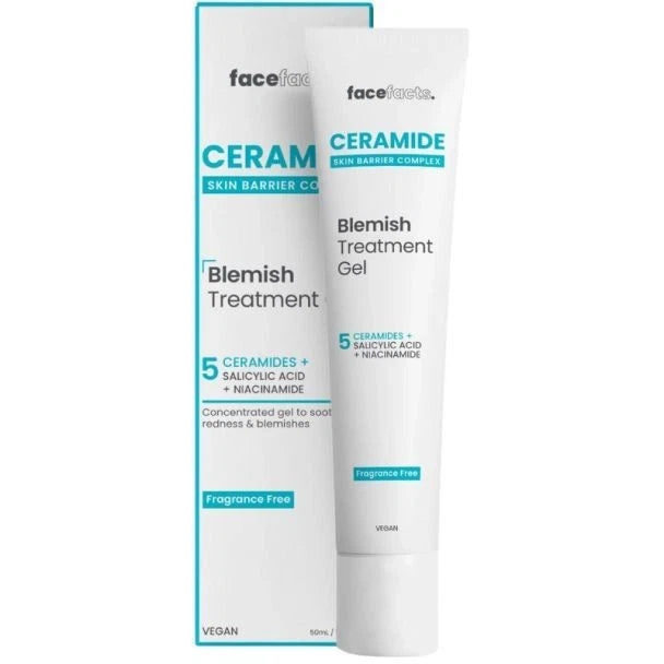 Face Facts Ceramide Blemish Treatment Gel Fragrance free Vegan 50ml