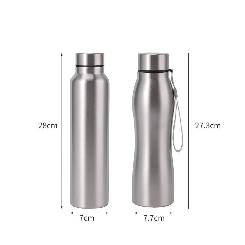 1000ml Stainless Steel Sports Water Bottle Metal Flask Gym Camping Drinkware