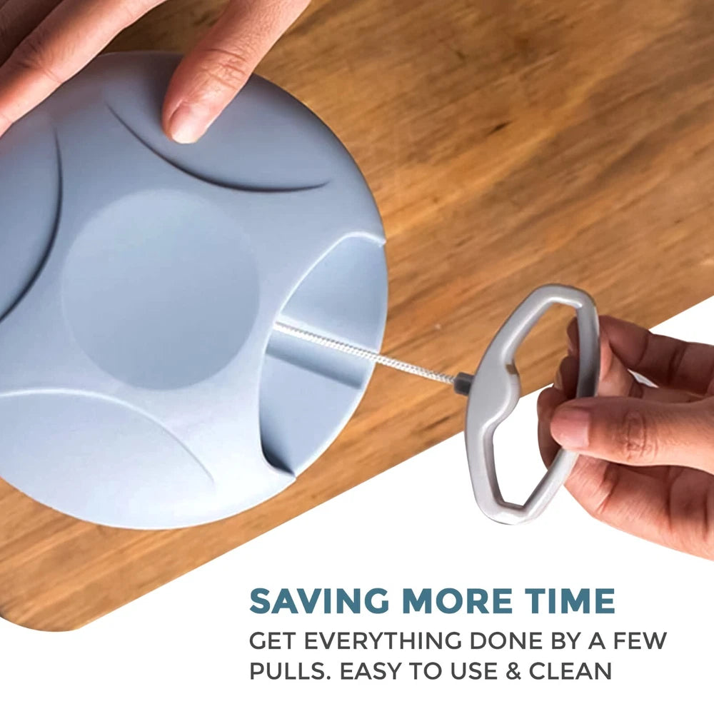 Pull Cord Pulling Food Chopper Manual Vegetable Slicer Hand Blender UK 900ML