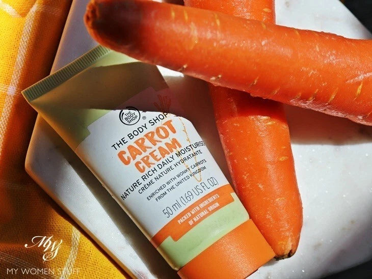 2 x THE BODY SHOP Carrot Cream 50ml Nature Rich Daily Body Moisturizer Skin Care