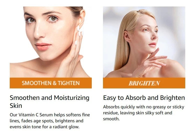 ADVANCED VITAMIN C SERUM Powerful Anti-Aging collagen-Boost Face Serum Day 60ml