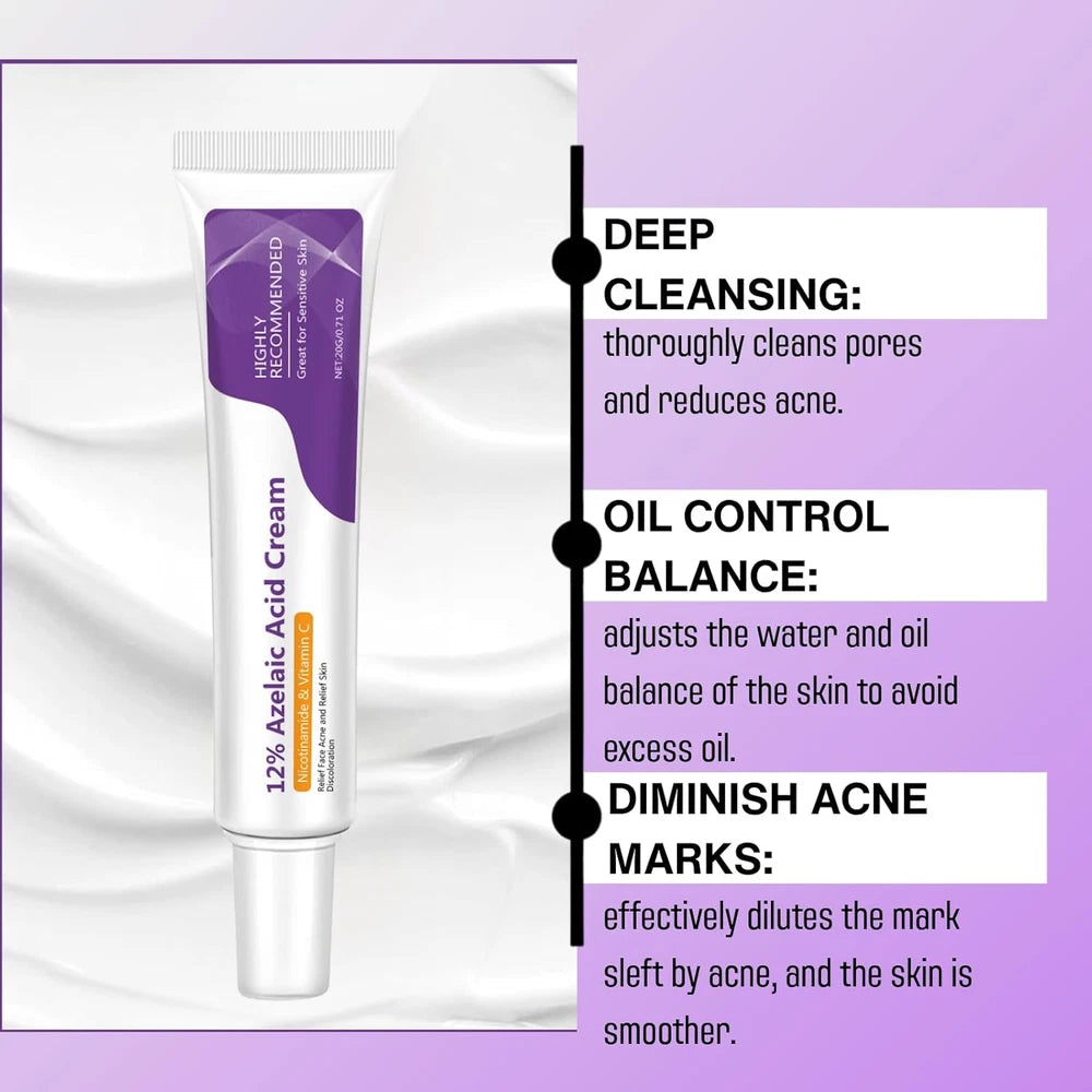 12% Aze-Laic Acid Acne Cream，Acne & Hyperpigmentation Treatment for Spot Prone