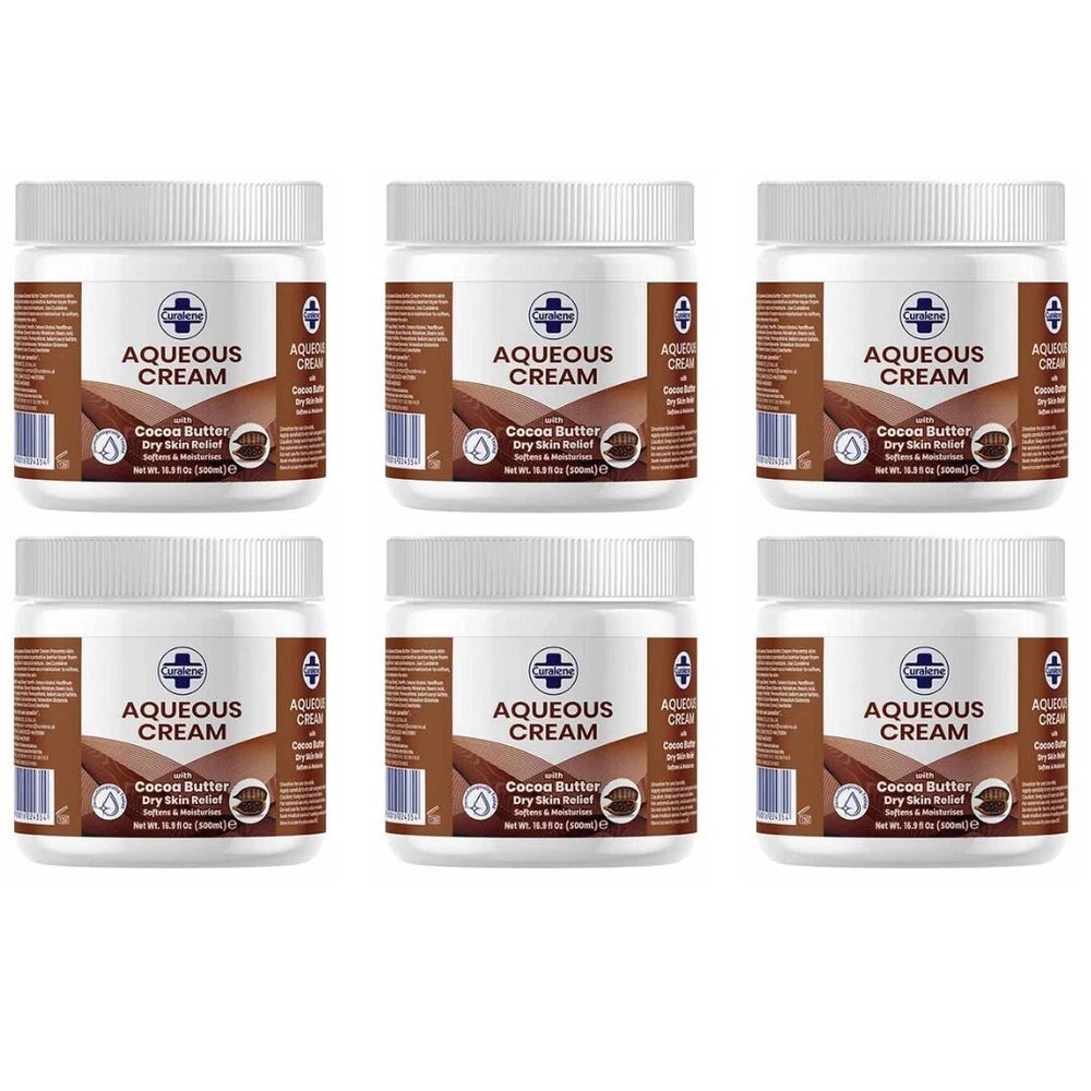 Curalene Aqueous Cream Dry Skin Relief Cocoa Butter 500ml x 6