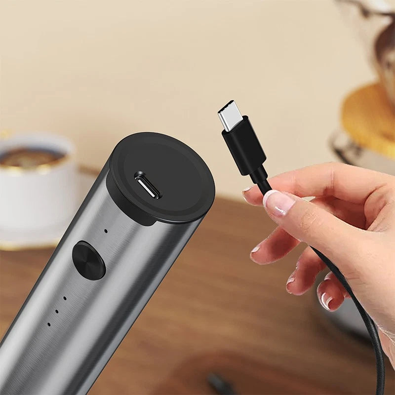 Electric Milk Frother 2 in 1 Egg Whisk Mixer Beater Latte Coffee Kitchen 3 Speed