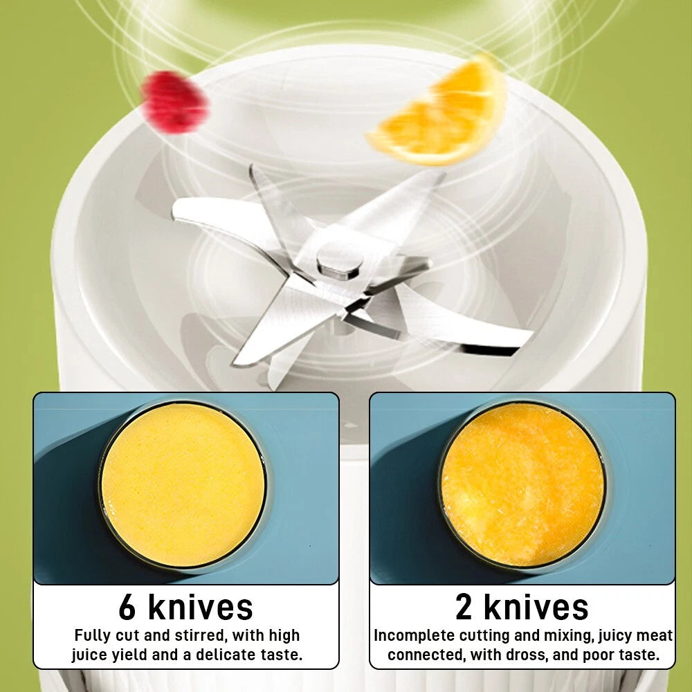 Portable Electric Juicer Cup Fruit Blender Maker Bottle Mixer USB Rechargeable.