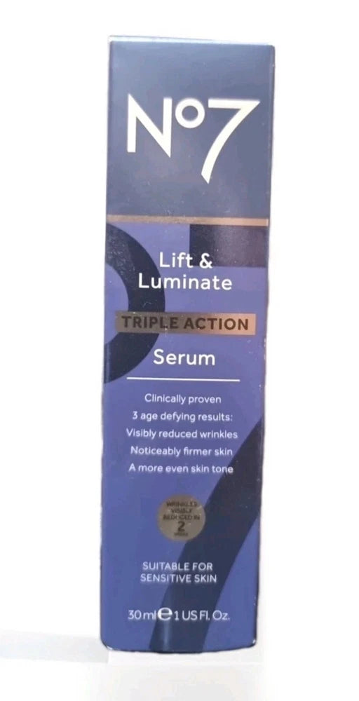 No7  Lift & Luminate Triple Action  Anti-Aging Serum 30ml Brand New