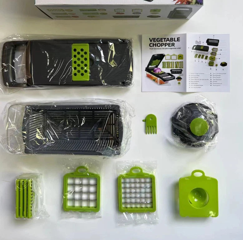 16 in 1 Vegetable Chopper Salad Fruit Mandolin Slicer Food Dicer Cutter Peeler