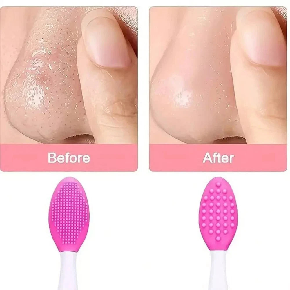 Facial Silicone Brush Exfoliating Cleansing Pores Nose Face Lips Blackhead Skin