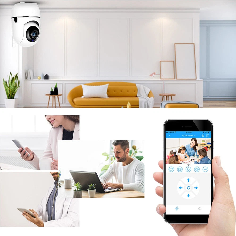 UK 1080P IP Camera Wireless WiFi Indoor CCTV HD PTZ Smart Home Security IR Cam