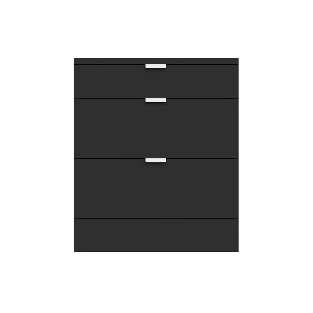 Modern 3 Drawers Bedside Table with Shelf Nightstand Bedroom Furniture Storage