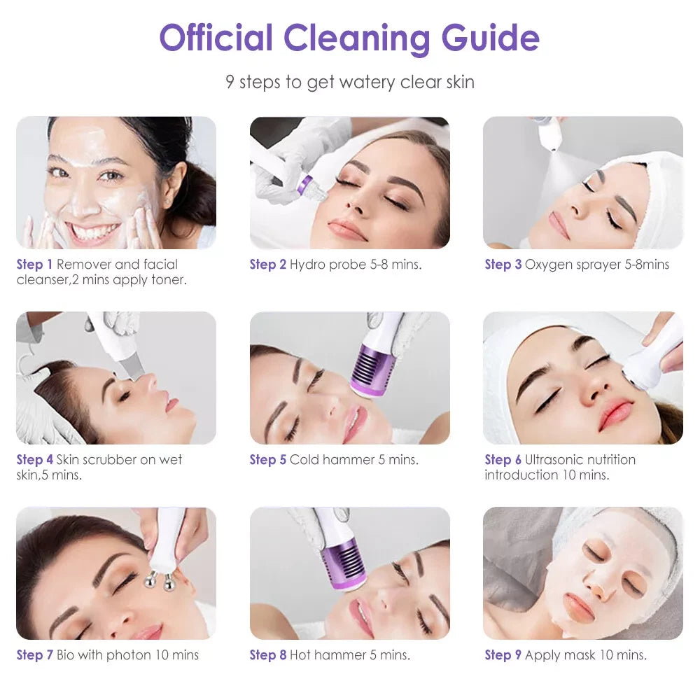 6 in1 Hydra Spa Water Facial Cleaner Aqua Peel Hydro Dermabrasion Beauty Machine
