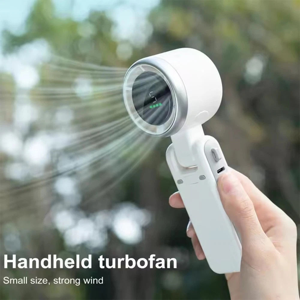 USB Rechargeable Mini Hand-Held Fan Portable Folding Desk Fan Cooler Cooling UK