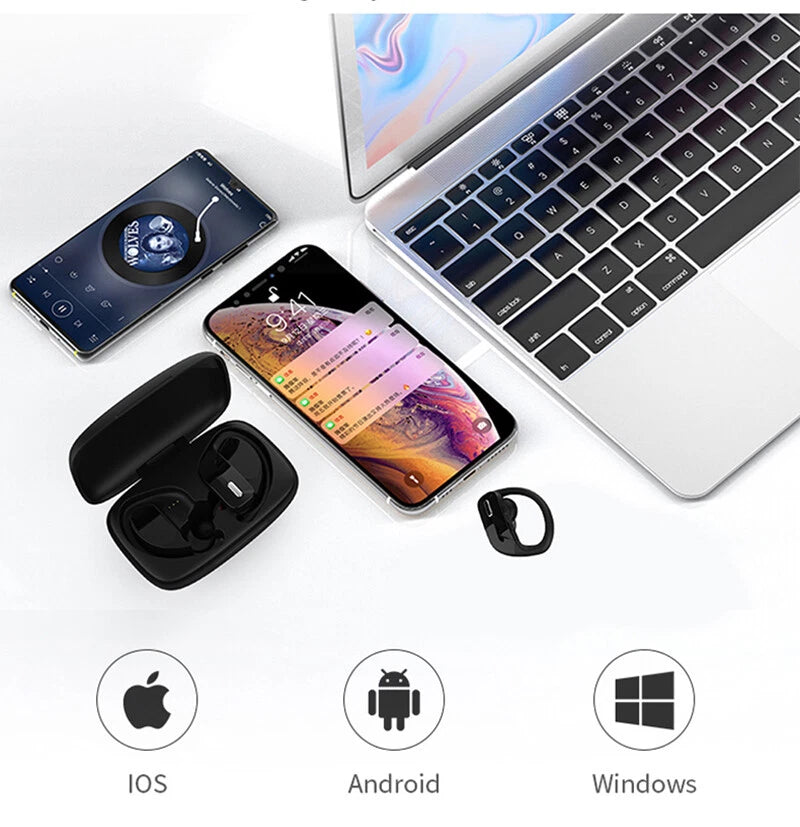 Wireless Bluetooth Earphones Sports Headphones Ear Hook Running Earbuds Headset