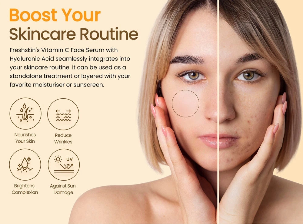 Vitamin C Face Serum with Hyaluronic Acid | Anti Ageing/Aging Anti Wrinkle