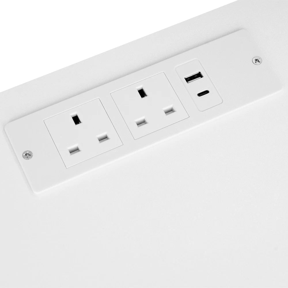 1/2x Bedside Table Cabinets w/ Charging Station Nightstand Storage Unit 3 Drawer