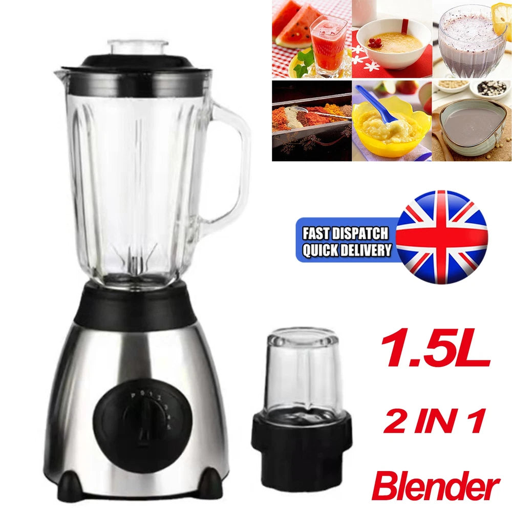 1.5L Blender Smoothie Maker Ice Crusher Mixer Milk Shake Fruit Juicer Vegetables