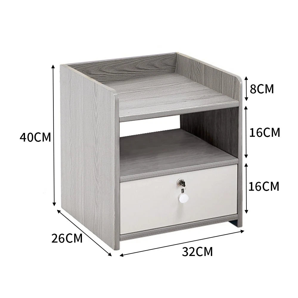 Bedside Table Drawer Cabinet End Side Table Bedroom Furniture Storage Nightstand