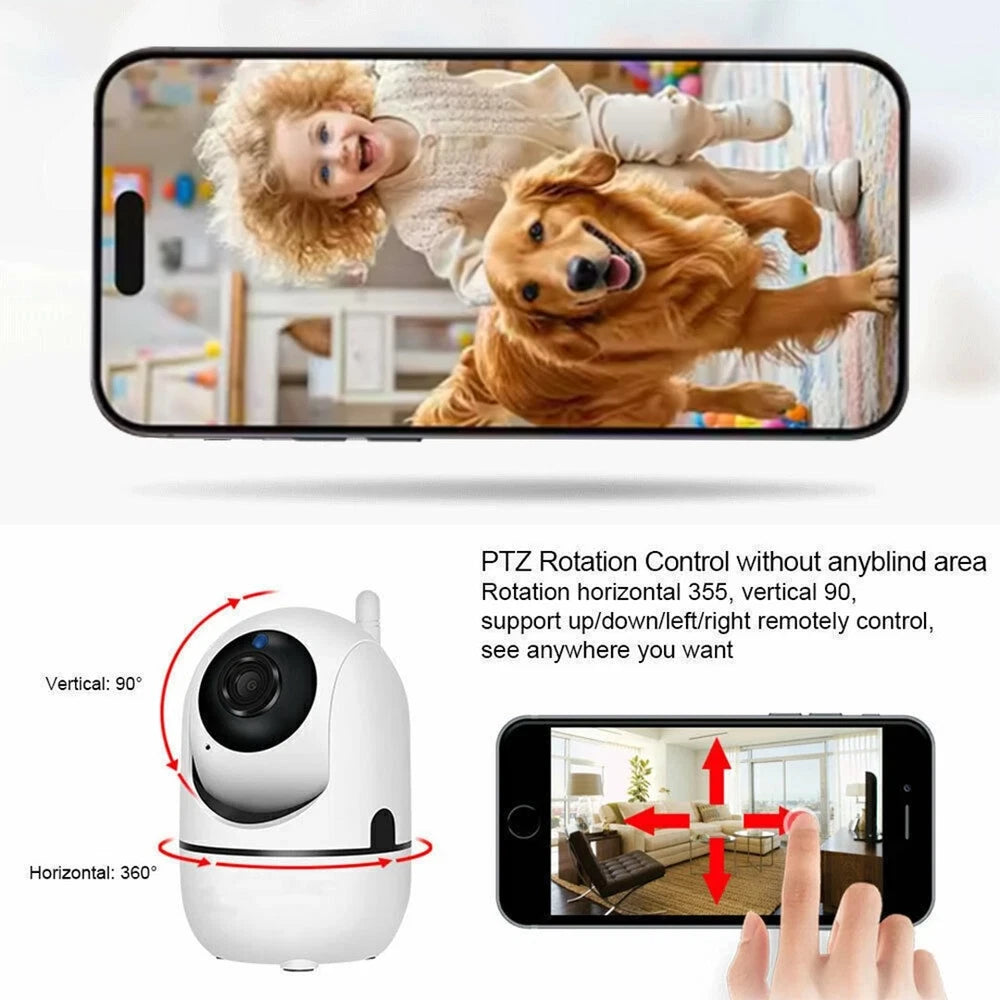 UK 1080P IP Camera Wireless WiFi Indoor CCTV HD PTZ Smart Home Security IR Cam