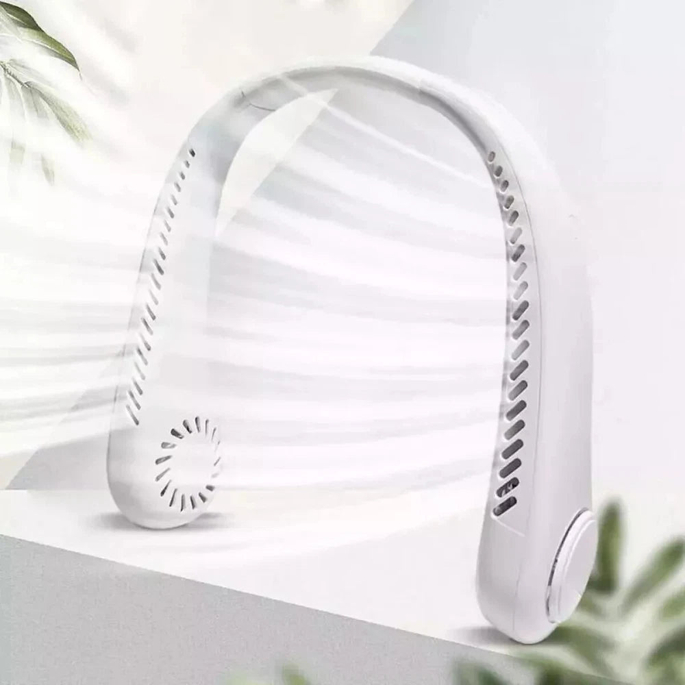 Portable Neck Mini Fan Lazy Neck Hanging USB Rechargeable Air Cooler Fan UK