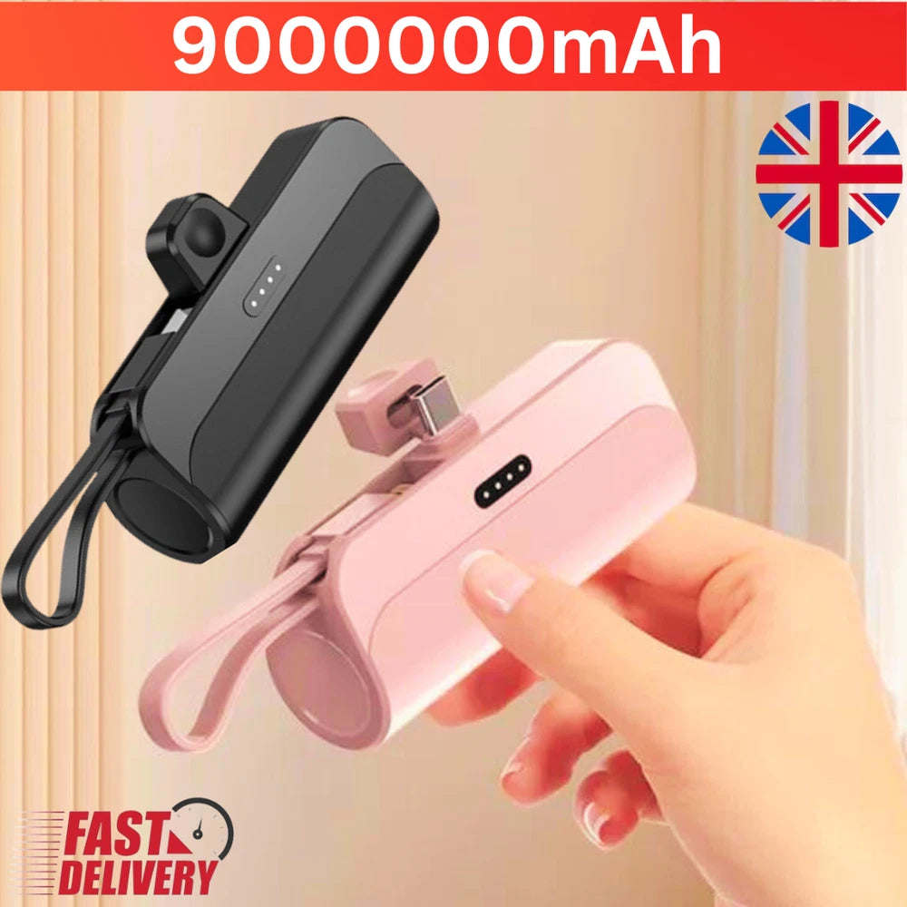 Mini Power Bank 9000000mAh 2 Ports Portable Fast Charger Battery Pack For Phone