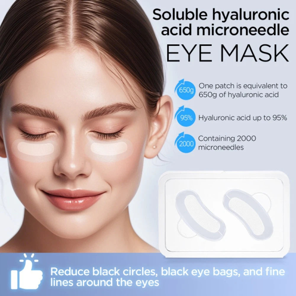 Hyaluronic Acid Microneedle Eye Patches Anti Wrinkle for Dark Circles Puffy Eyes