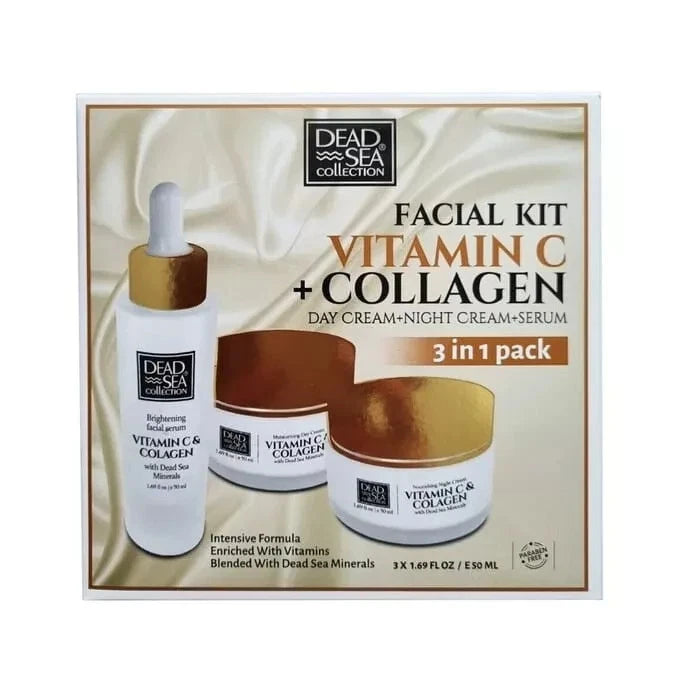 Dead Sea Collection Collagen Vitamin C Anti-aging 3in1 Facial Kit