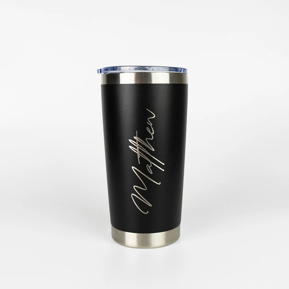 Personalised Insulated Coffee Mug Travel Cup Laser Engraved Double Walled 500ml