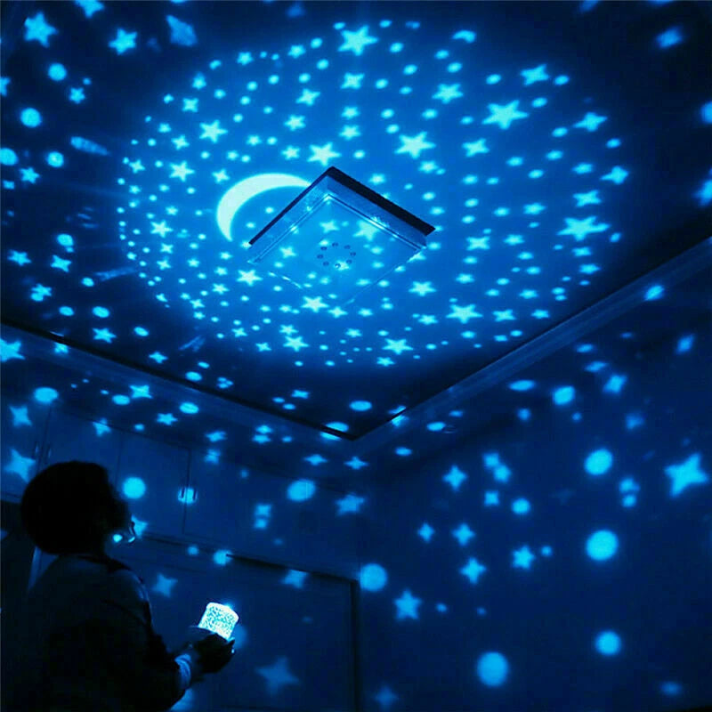 Kids Room LED Night Light Star Sky Projector Lamp 360° Rotating Starry Baby Gift