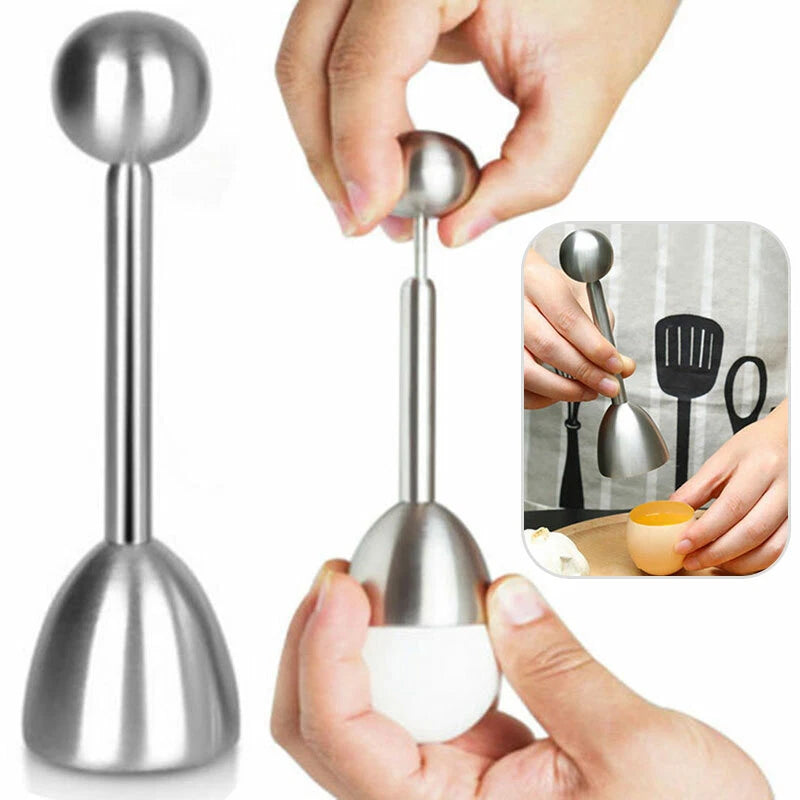 Stainless Steel Egg Topper Eggshell Cutter Egg Cracker for Hard Soft Boiled Egg~