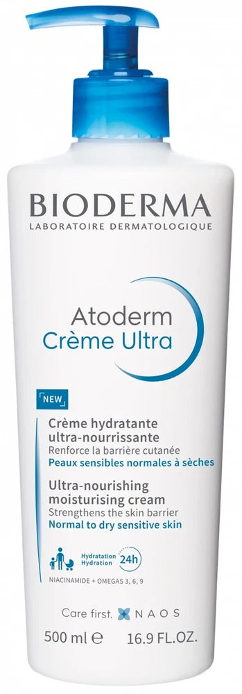 Bioderma Atoderm Ultra-Nourishing Moisturising Cream 500ml-Normal To Dry Skin